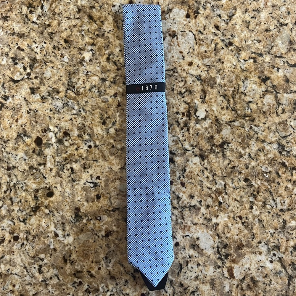 New - 1670 Men’s Blue Patterned Tie